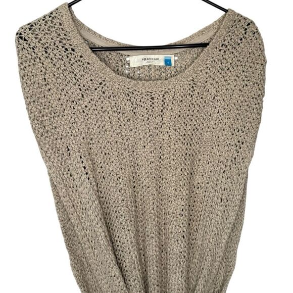 |EUC| SPARROW {Anthropologie} Sleeveless Boho Knit Tunic Belted Sweater Dress - Picture 3 of 6